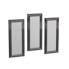 Hanah Home Juego 3 Espejos Decorativos 30x70 cm Plata MDF Elegante y Moderno para Salón o Dormitorio